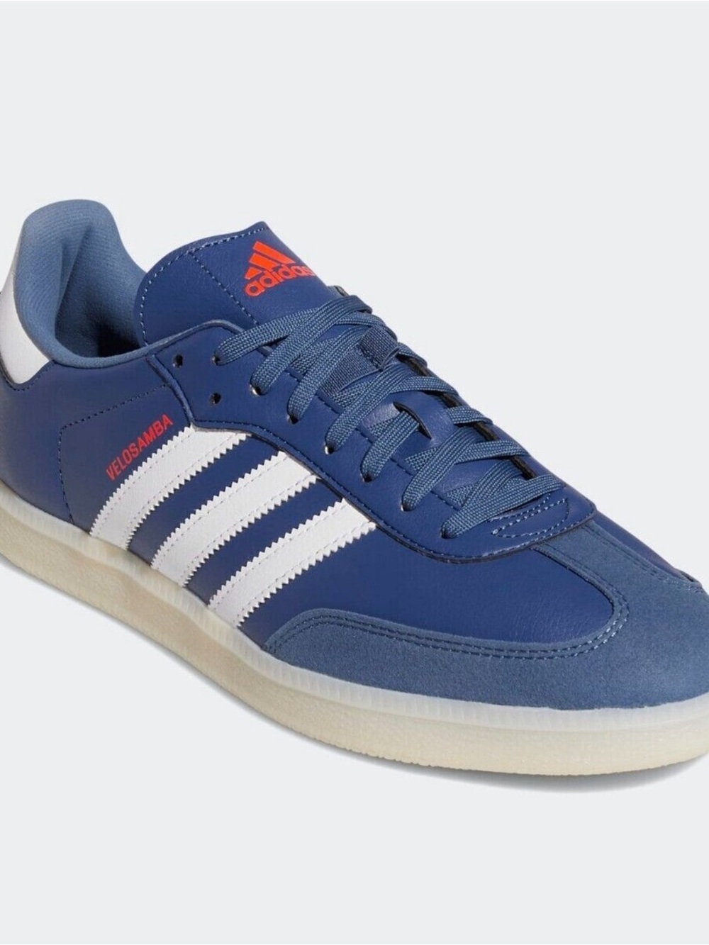 Adidas Velosamba Vegan Cycling Shoes in steel blue and white colorway